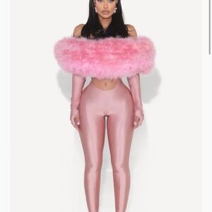 Elegant Pink Off-Shoulder Jumpsuit